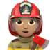 🧑🏽‍🚒 firefighter: medium skin tone display on Apple